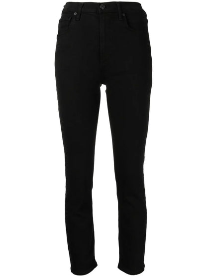 High-Waisted Vintage Slim-Cut Jeans