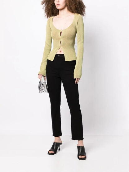 High-Waisted Vintage Slim-Cut Jeans