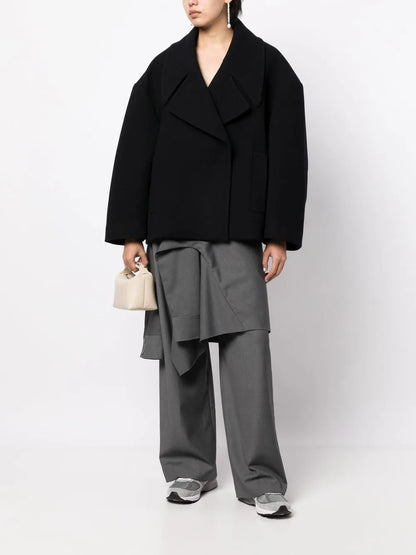 Double-Breasted Cropped Jacket