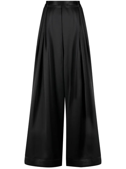 Pleated Wide-Leg Pants