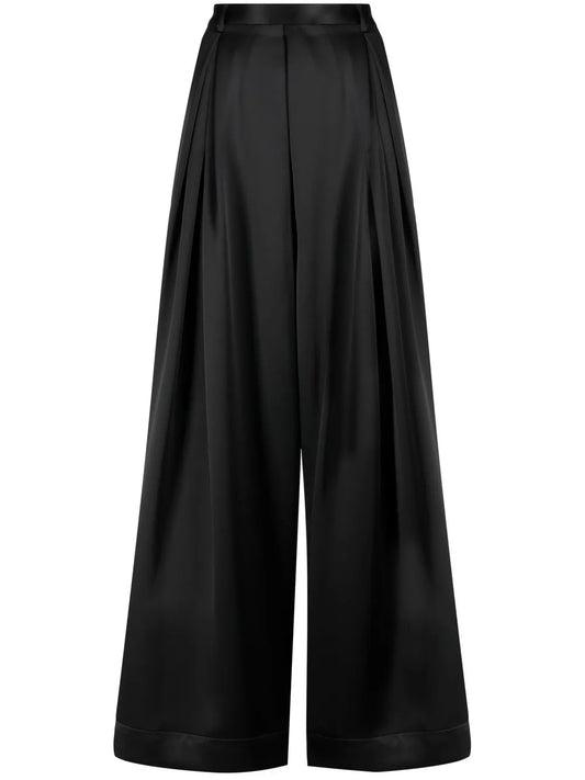 Pleated Wide-Leg Pants