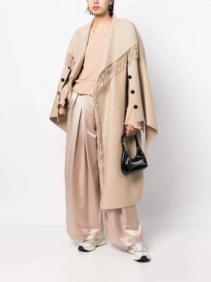 Pleated Wide-Leg Trousers