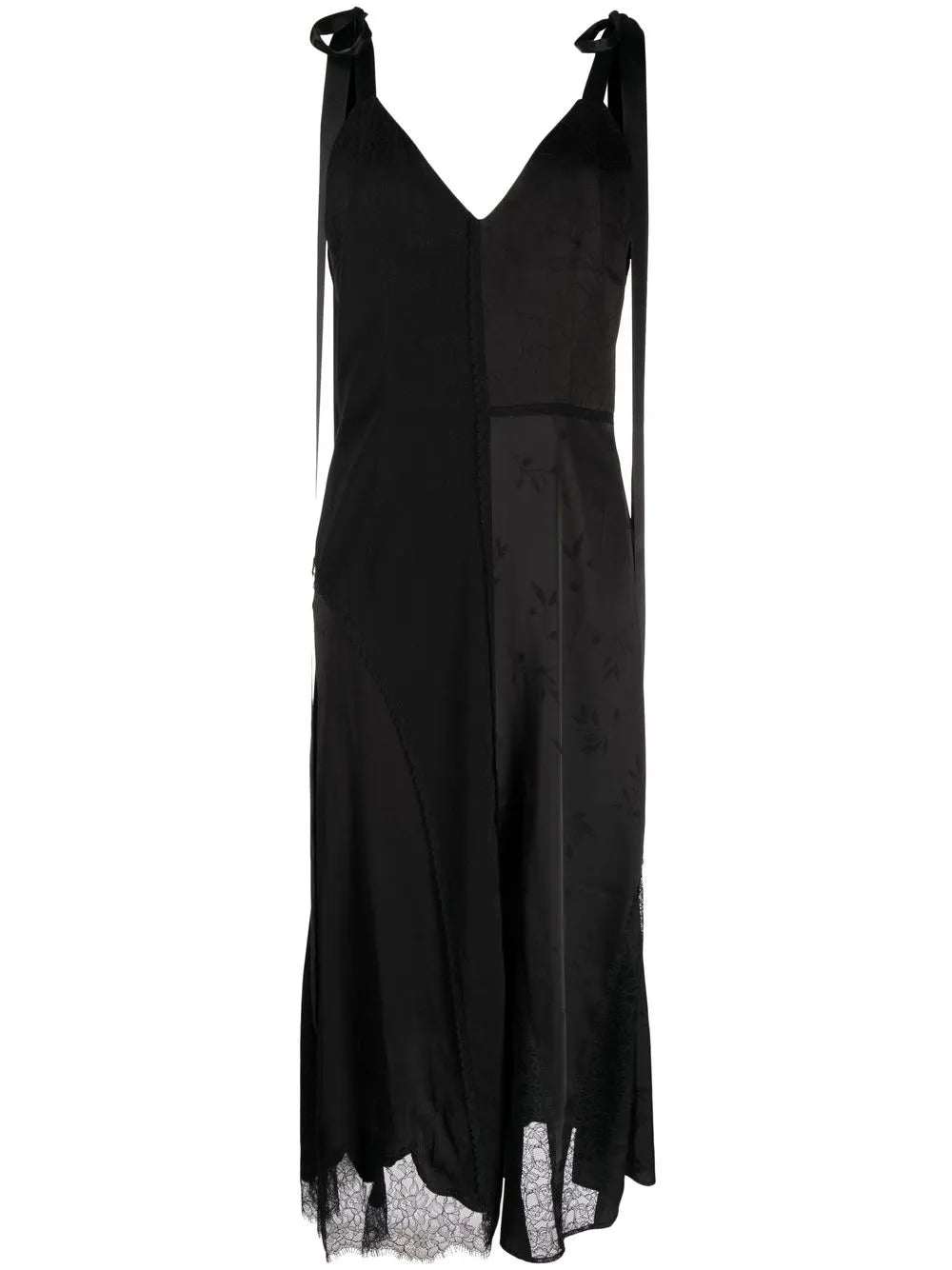 Lace-Trim Midi Dress