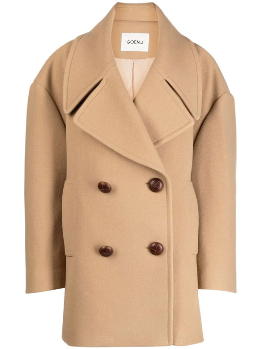Oversized Double-Breasted Peacoat