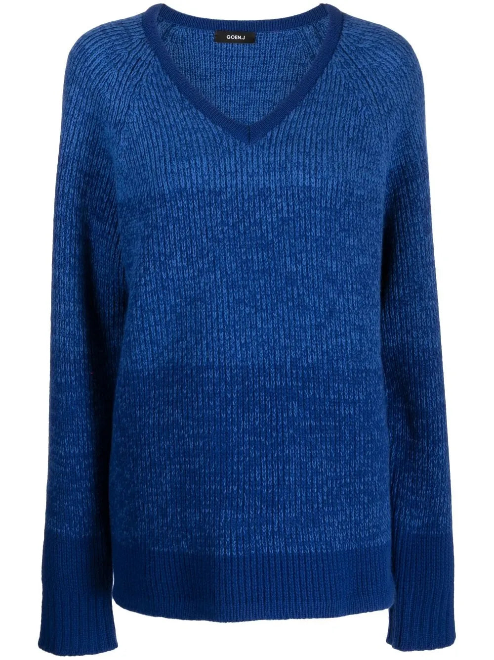 V-Neck Ribbed-Knit Jumper