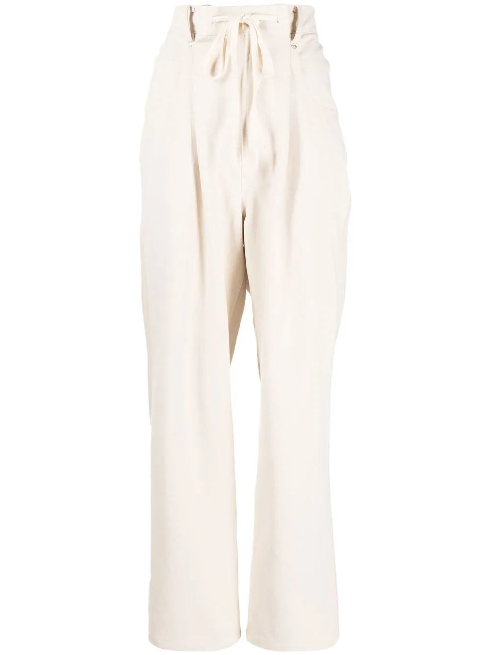 Drawstring Straight-Leg Trousers