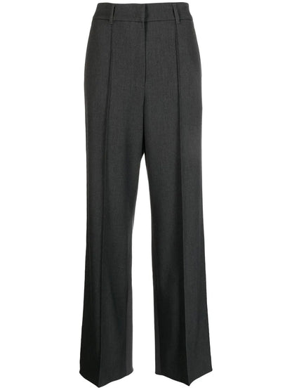 Twill Straight-Leg Trousers