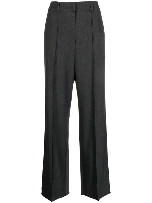 Twill Straight-Leg Trousers