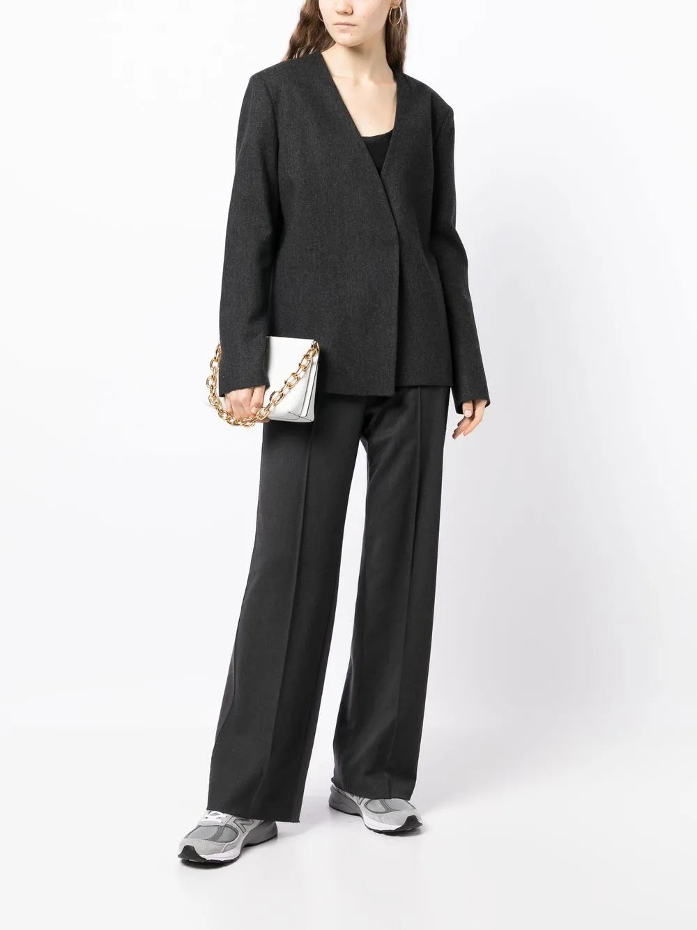 Twill Straight-Leg Trousers