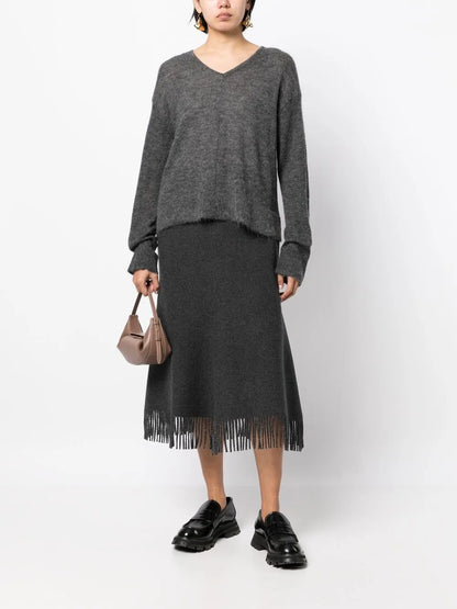 V-Neck Knitted Sweater