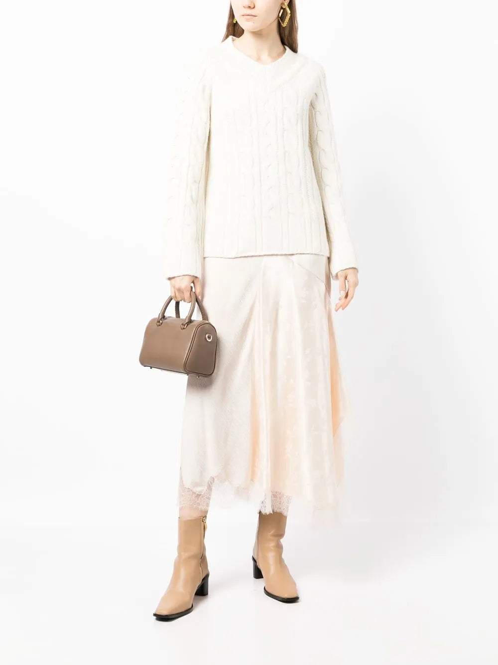 Cable-Knit Wool-Blend Sweater