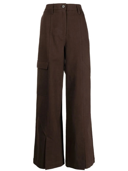Wide-Leg Cargo Trousers