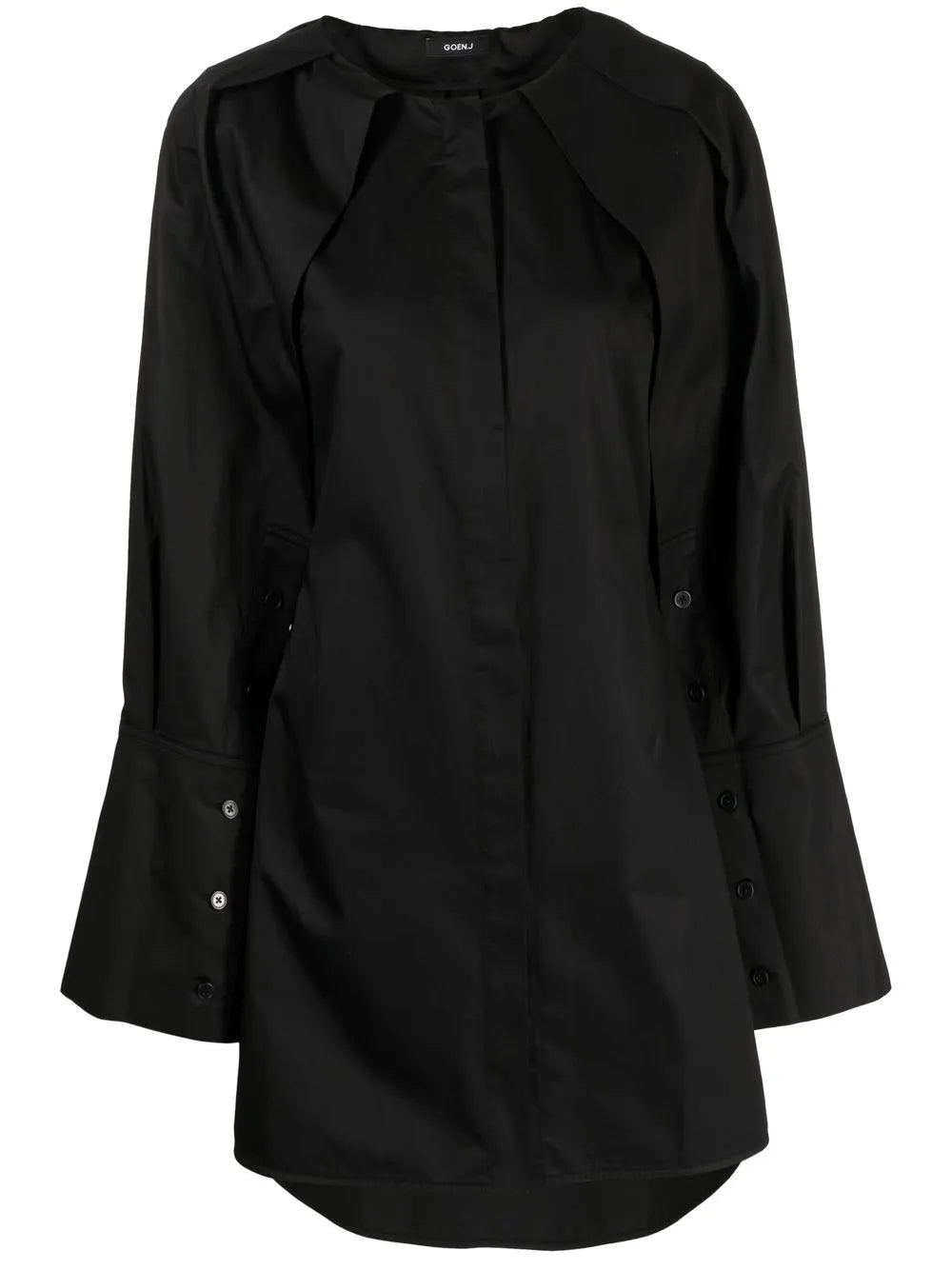 Long-Sleeve Mini Shirt Dress