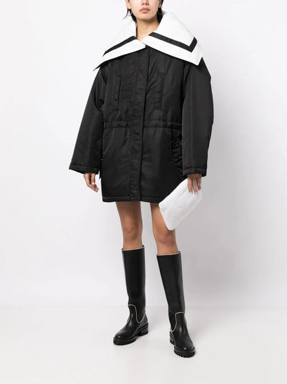 Sailor-Collar Padded Coat