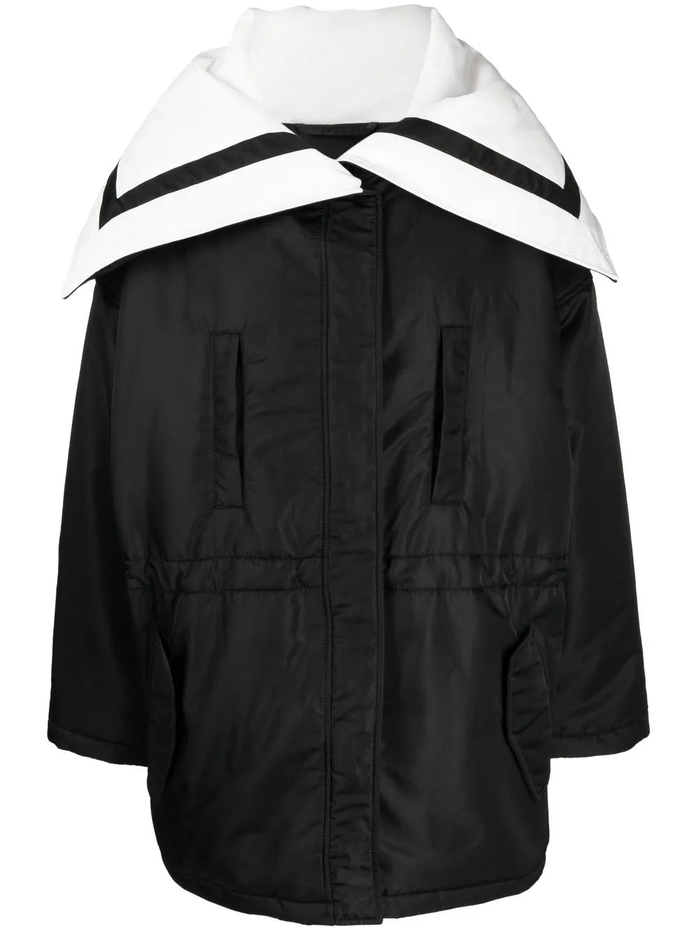 Sailor-Collar Padded Coat