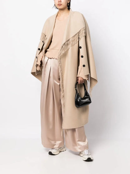 Double-Faced Fringed Coat