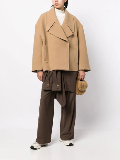 Double-Breasted Cropped Jacket