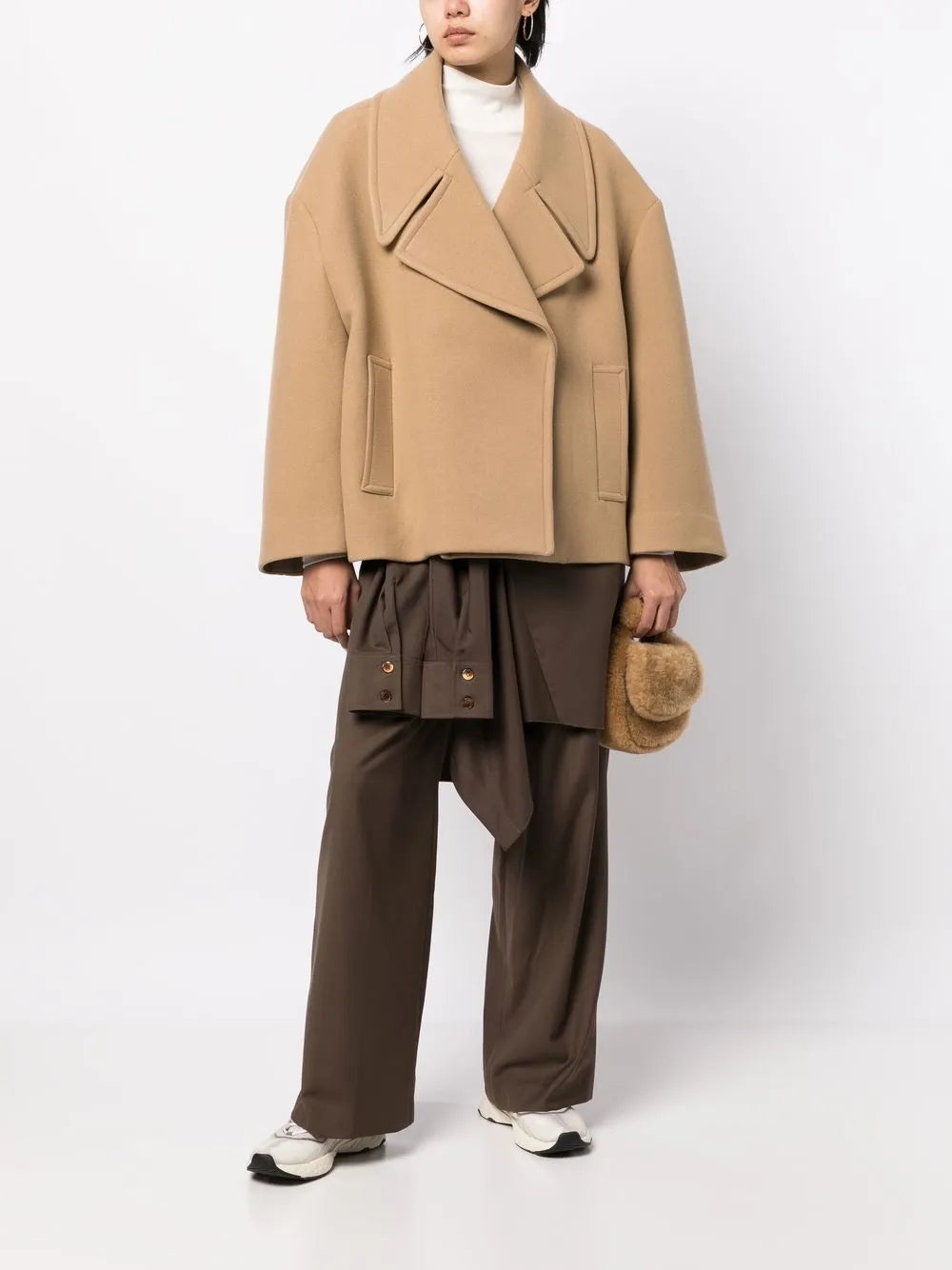Layered Shirt Raw-Cut Trousers