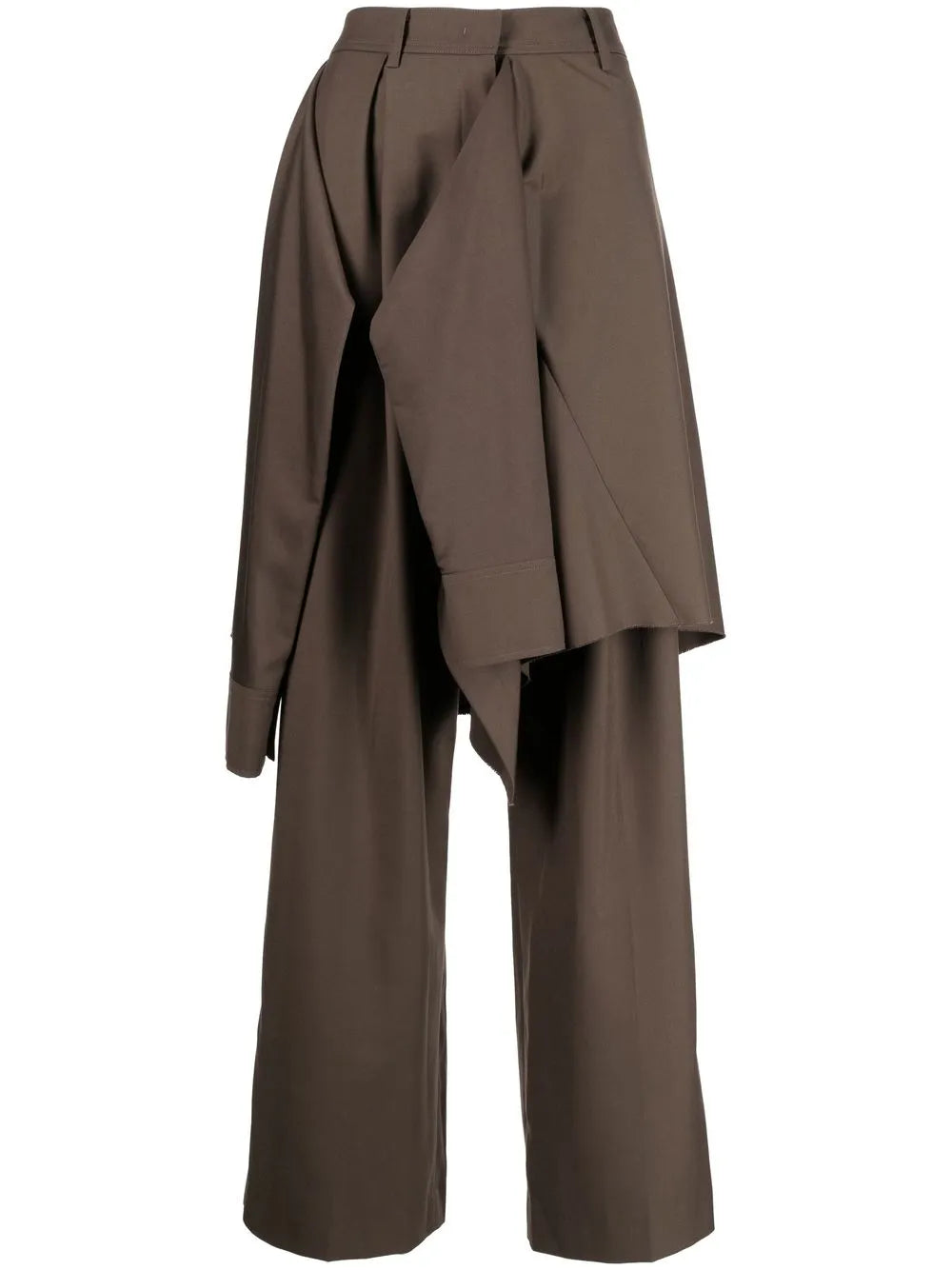 Layered Shirt Raw-Cut Trousers