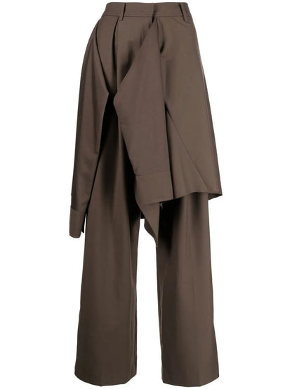 Layered Shirt Raw-Cut Trousers