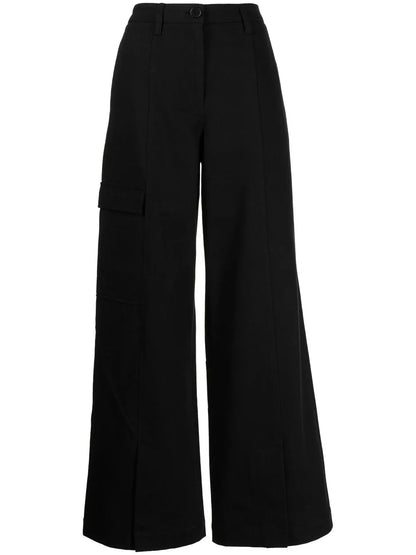 Wide-Leg Cargo Trousers