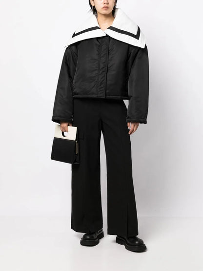 Wide-Leg Cargo Trousers