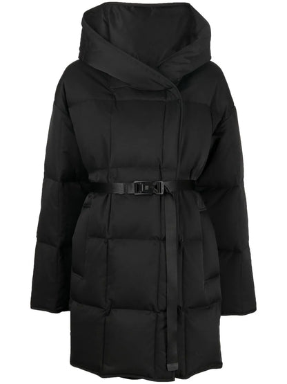 Hooded Quilted-Shell Down Coat