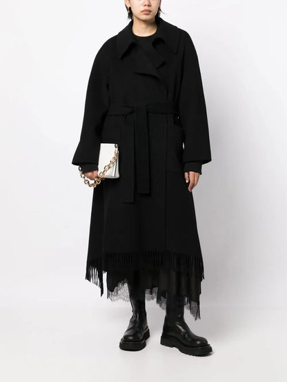 Double-Faced Fringed Coat