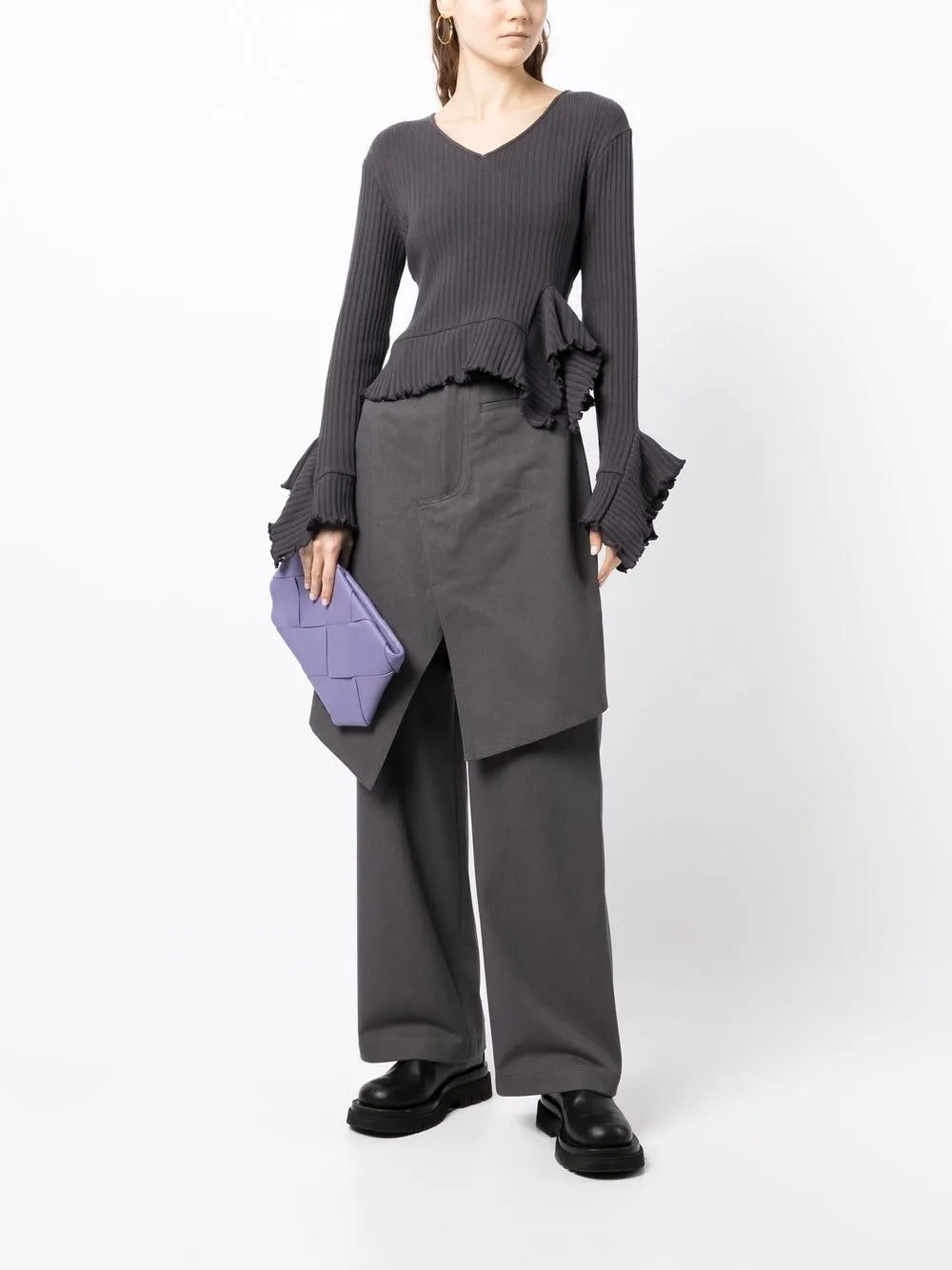 Layered Twill Trousers