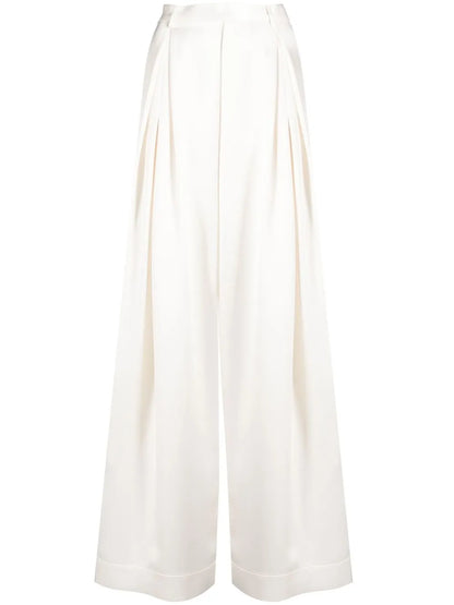 Pleated High-Waist Trousers