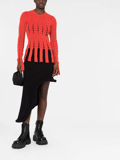 Cut-Out Knitted Top