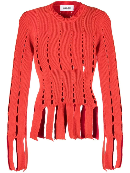 Cut-Out Knitted Top
