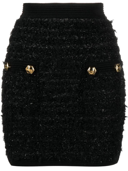 Fitted Tweed Mini Skirt