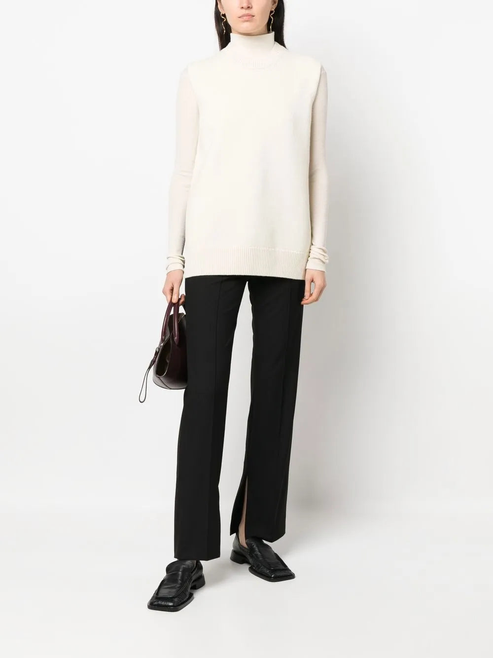 Cashmere Wool Blend Knit Vest