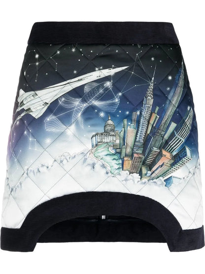 Vol De Nuit Quilted Miniskirt