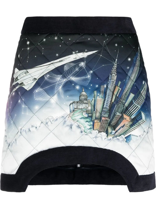 Vol De Nuit Quilted Miniskirt