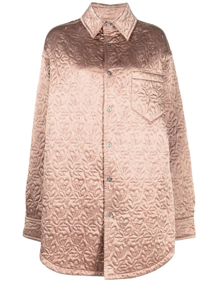 Quilted Satin Shirt