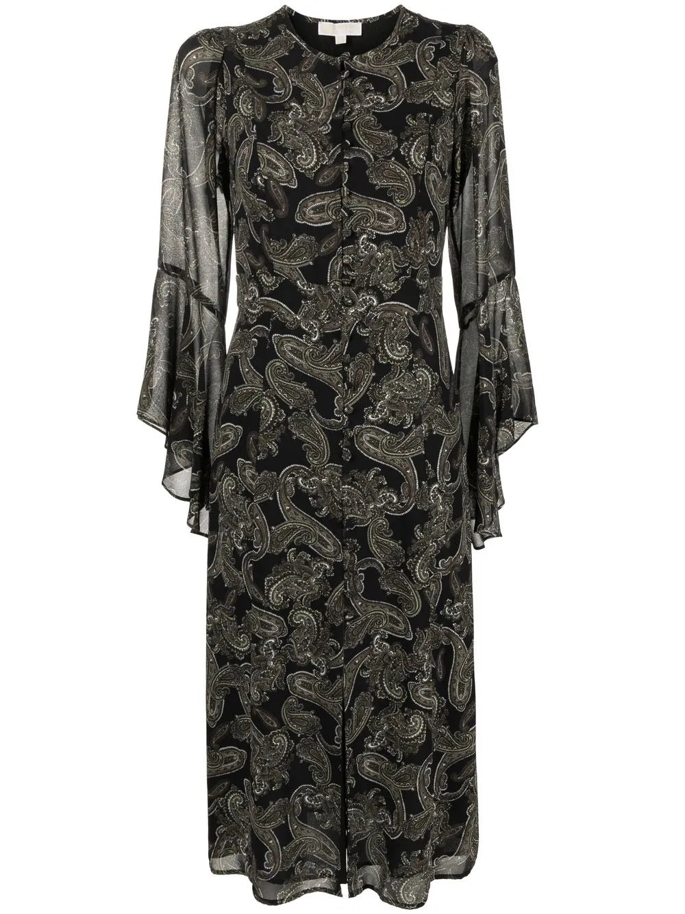 Paisley-Print Midi Dress