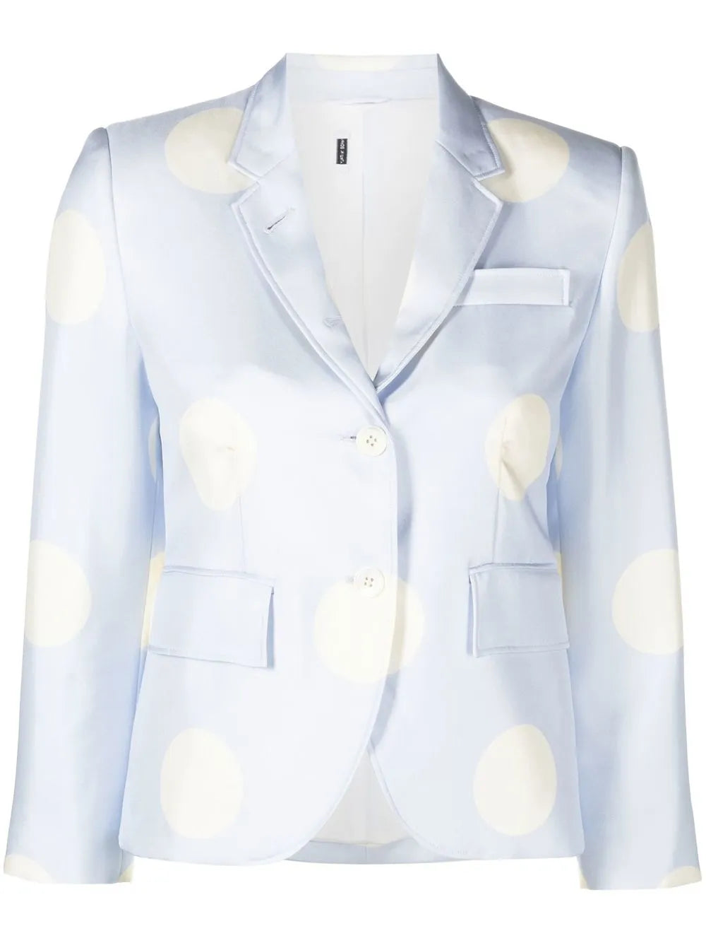 Polka-Dot Print Silk Blazer