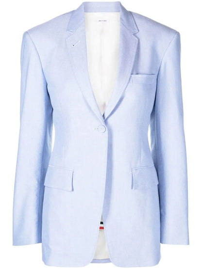 Single-Breasted Cotton Blazer