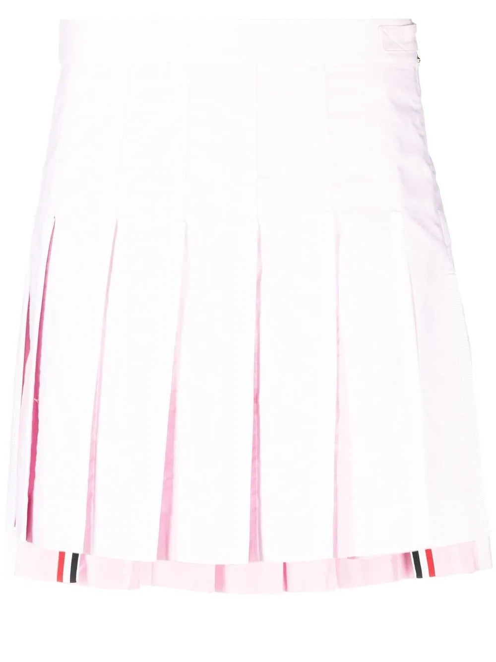 Pleated Cotton Miniskirt