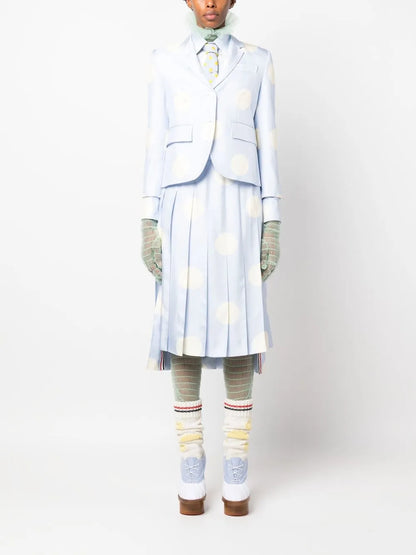 Polka-Dot Silk Long-Sleeve Shirt