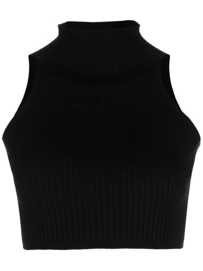 Cropped High-Neck Top