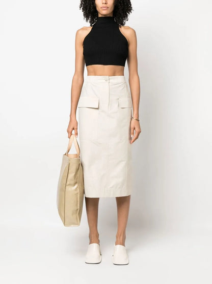 Cropped High-Neck Top