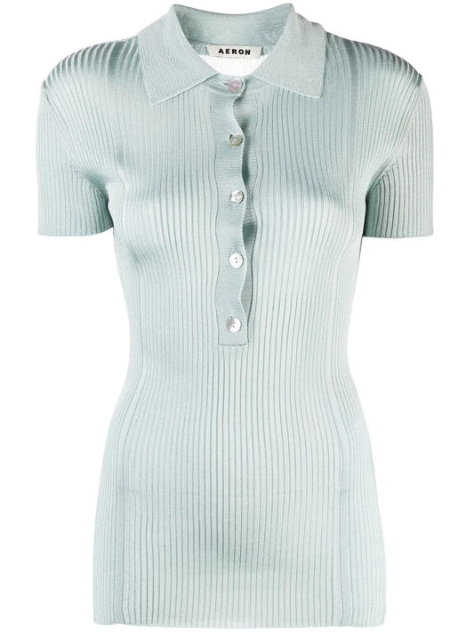 Knitted Short-Sleeve Top
