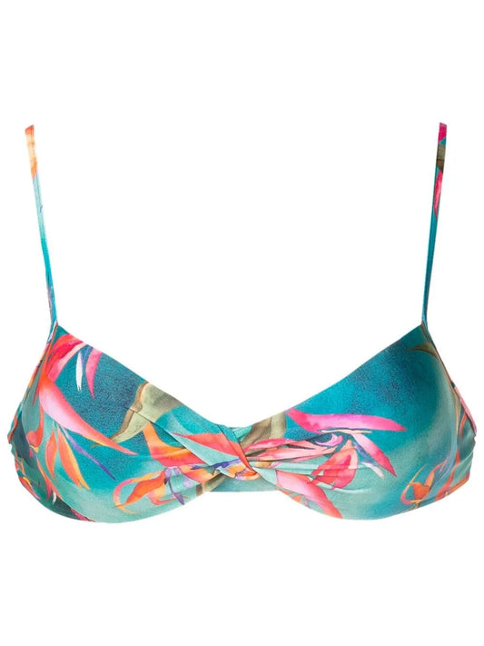 Cassis Printed Bikini Top