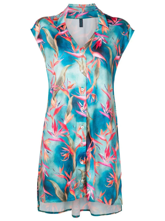 Jamile-Printed V-Neck Dress