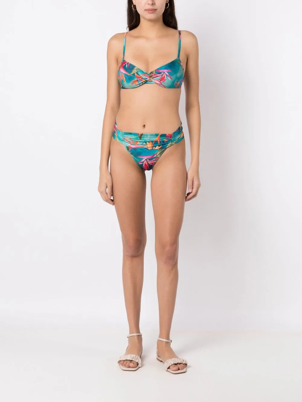 Ruched Waist Bikini Bottoms