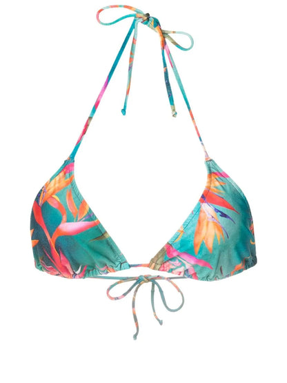 Hanna-Printed Bikini Top
