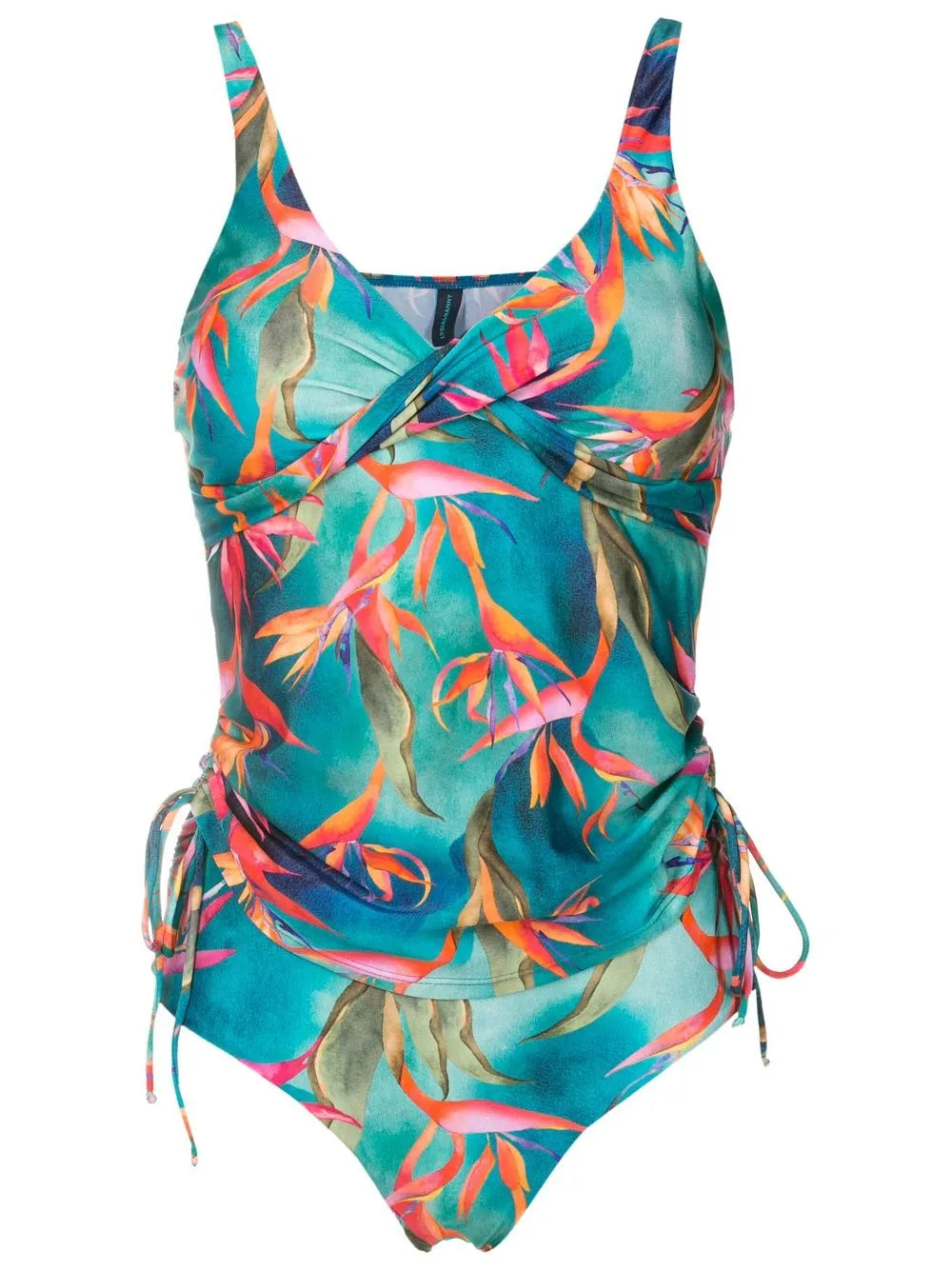 Bruma-Print Draped Tankini